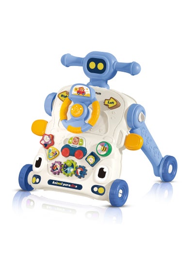 Buy Teknum 3In1 Baby Walker, Learning Table Mode, Game Panel Mode With Musical Keyboard - Blue in Saudi Arabia