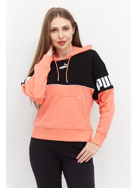 اشتري Women Sportswear Fit Outdoor Hoodie, Black/Coral في الامارات