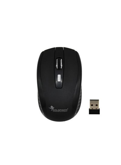 Buy wireless mouse for laptop and desktop compatible with windows and mac computers for office and personal use Black Goldfinch in UAE