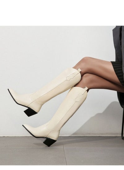 اشتري Pointy Women's Boots Beige في السعودية