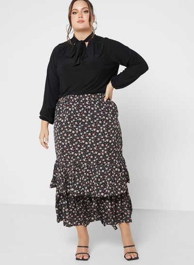 اشتري Tiered Frill Detail Skirt في الامارات