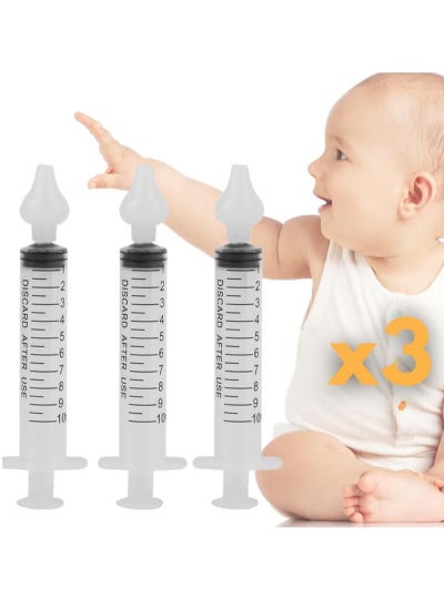 Buy 3 Nasal Wash Syringe for Baby and Adults - Baby Nasal Wash Syringe Baby Snot Syringe - Nasal Syringe for Baby - Nasal Aspirator for Baby in UAE