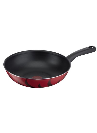 Buy Wok Pan 28 cm  100% Made in France  NonStick with Thermo Signal  Tempo Flame C3041983 in Saudi Arabia