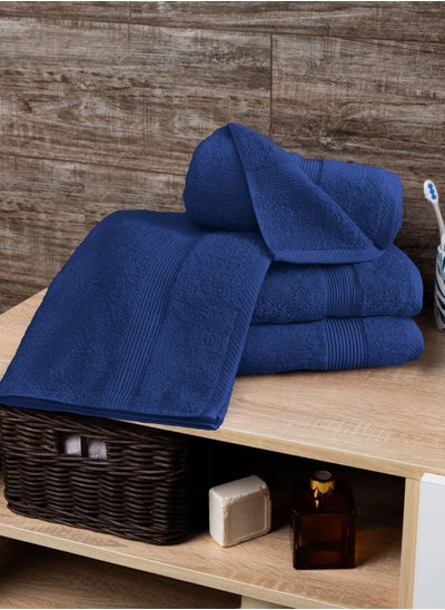 Buy Set Banotex Bath towels  (Luxe) 3 towels, sizes 50X100 cm 300 g + 70X140 cm 600 g+ 90X150 cm 810 g 100% Egyptian cotton product, high-quality and absorbent combed cotton, suitable for all uses in UAE