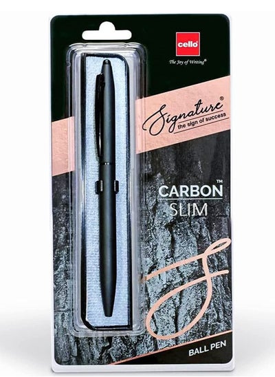 Buy Signature Carbon Slim Ball Pen Blue Ink in UAE