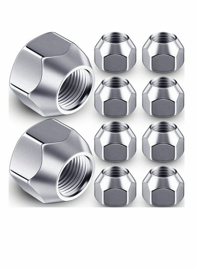 اشتري 20 Inch Trailer Lug Nuts 10 Pieces 509 Tire Lugs Wheel Nuts Wheel Trailer Lugs Tire Acorn Nut Silver Lug Nuts Open End Finish Lug Nuts for Trailers Tire Wheel Tire Screw Iron Rim Tire Nut في السعودية