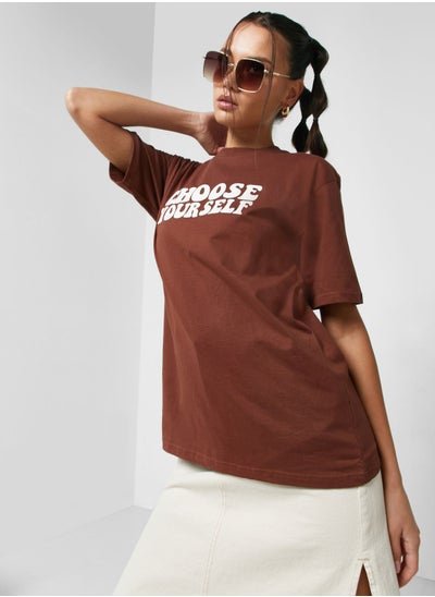 Buy Oversized Tee With Drop Shoulder in UAE