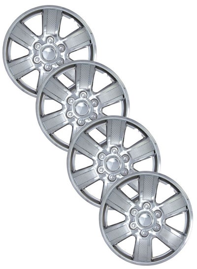 Buy 4 Piece EMTC Taiwan Wheel Cover EM-3143 14" Chrome Carbon in UAE