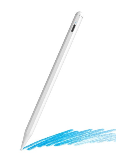 اشتري iPad Stylus pen with Palm Rejection, Pencil for iPad 10th/9th/8th/7th/6th generation and iPad Pro 11/iPad Pro 12.9, iPad Mini 5th/6th Gen, iPad Air 3rd/4th/5th Gen في الامارات