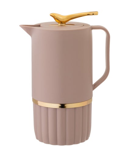 Buy Plastic Coffee & Tea Flask 1 Liter beige in Saudi Arabia