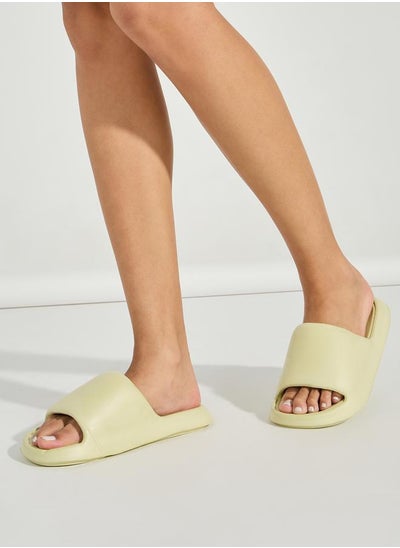 Buy Open Toe Slip-On Cloud Slides in Saudi Arabia