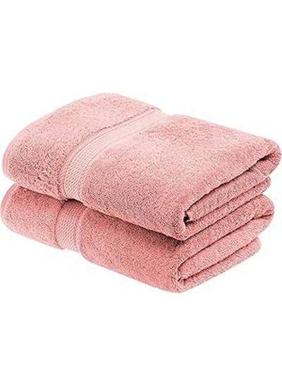 Buy Bath Towel 100% Cotton 50 X 90  cm-Pink in Egypt