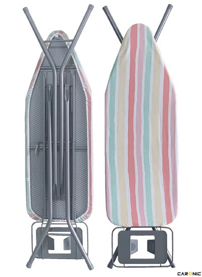 اشتري Ironing Board with Heat Resistant Cover Large Adjustable Height Folding Ironing Board Thick Felt Cushion في الامارات