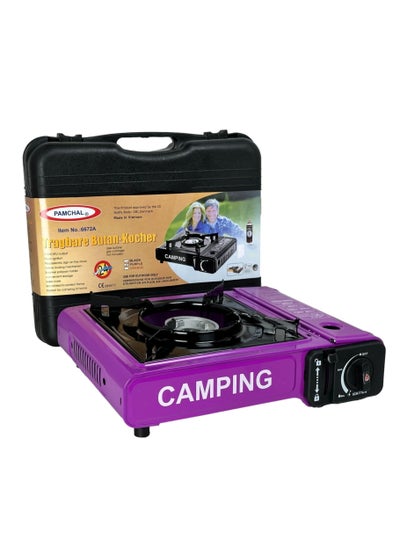 اشتري Camping Stove  Picnic Portable Stove With Box Purple في الامارات