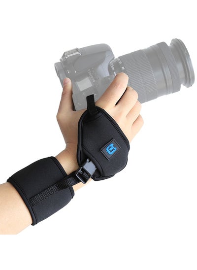 Buy Soft Neoprene Hand Grip Wrist Strap with 1/4 inch Screw Plastic Plate for SLR / DSLR Cameras in UAE