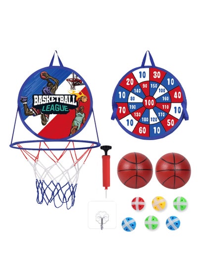 Buy Kids Toy Basketball Set Indoor Outdoor Hoop Game for Boys and Girls for Ages 3-12 Portable Foldable Design in UAE