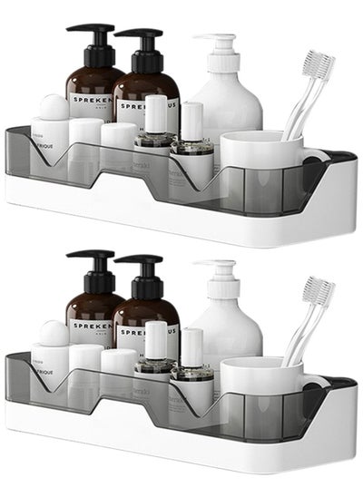 Buy Shower Caddy Adhesive Shower Shelf for Bathroom 2 Pack: Premium Bathroom Wall Organizer - No Drilling Shower Organizer - Adhesive Kitchen Storage Rustproof Storage Rack for Bathroom in UAE