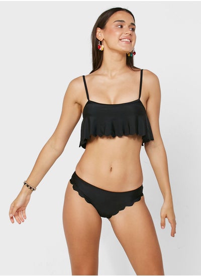 Buy Scallop Solid Bikini Set in Saudi Arabia