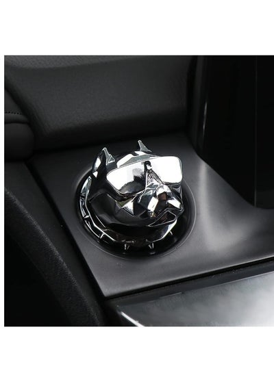 Buy Car Push to Start Button Cover Dog Car One Button Start Stop Decorative Cover Universal for Car SUV Truck(Silver) in Saudi Arabia