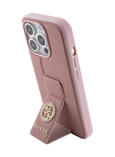 Buy Guess Gripstand SAFFIANO Case For iPhone 15 Pro Max (Pink) in UAE