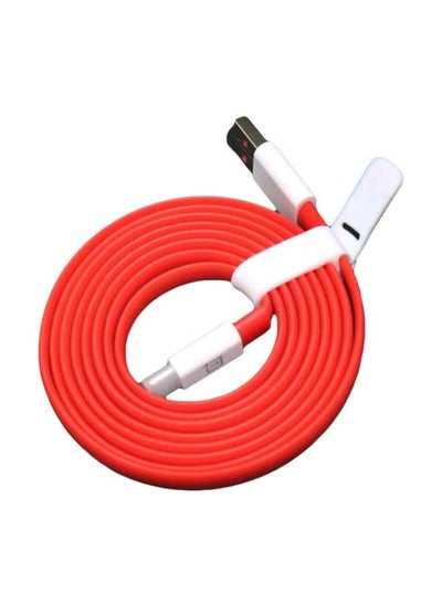 Buy Dash Charge Type-C Flat Charging Cable – Red, Fast Charging & Data Transfer in UAE