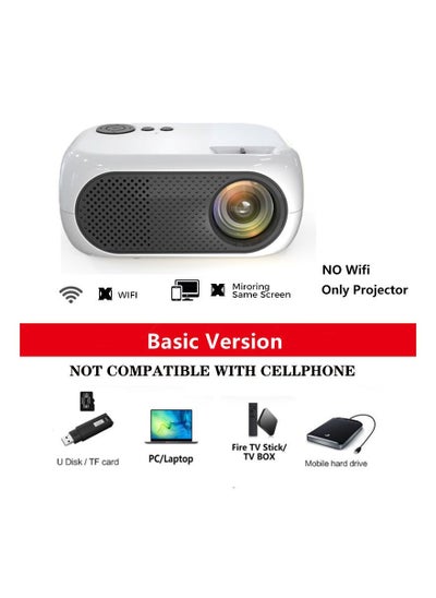 Buy Mini Projector Full HD 1080P Movie Projector Portable LED Projector Home Theatre Cinema in Saudi Arabia