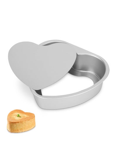 Buy Heart Shaped Cake Pan, 8 Inch Aluminium Cake Baking Pans, Muffin Cheesecake Mold Bakeware with Removable Bottom, Nonstick Heart Shaped Molds for Kitchen Birthday Wedding in UAE