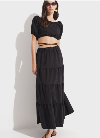 Buy Strappy Crop Top & Skirt Set in UAE