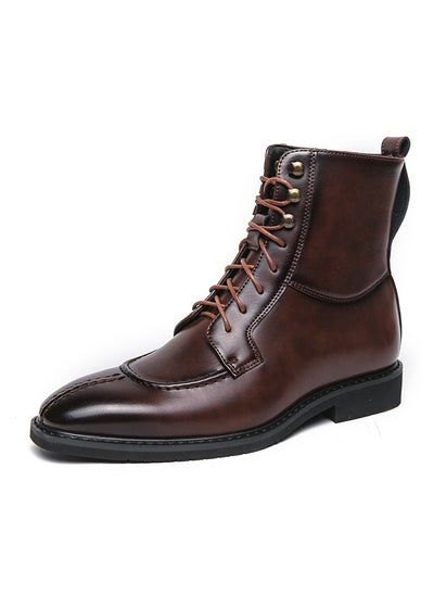 اشتري New Men's Casual Leather Boots في الامارات