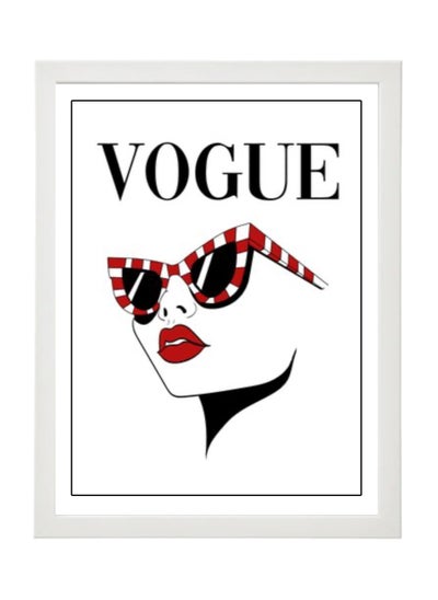 اشتري Vogue Fashion Girl Design Abstract Wall Art Poster with Frame 30x40cm في الامارات