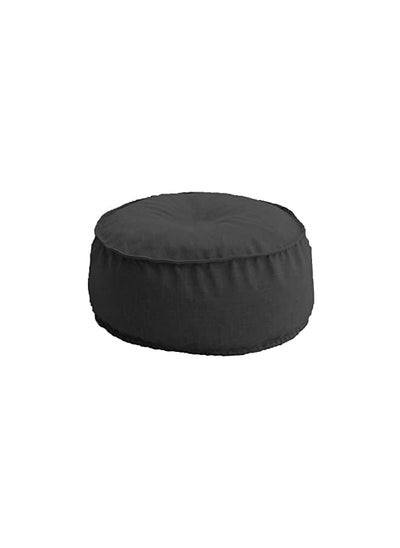 اشتري Linen Round Ottomans Floor Cushion 70X25 Dark Gray Am.102060400148Pen في السعودية