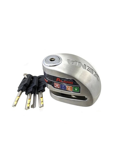 Buy Xena XX6 Anti-Theft Disc Brake -Lock Alarm for Motorcycle Stainless Steel in Egypt