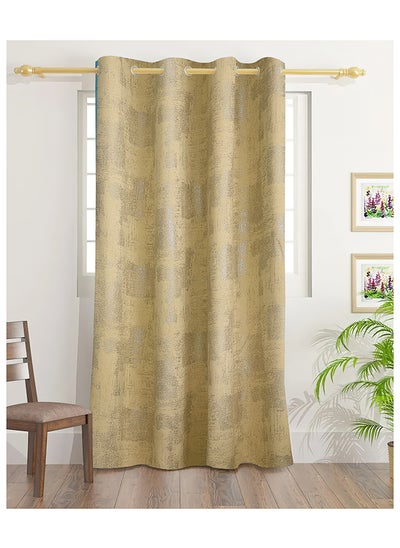 Buy Sol Blackout Foil Curtains With Groomets - Polyester- Sol Design -Single Window Curtain- Sound, Sunlight And Heat Insulation- 260X140Cm -  Camel in UAE