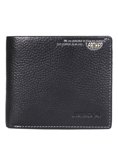 Buy Soft Leather Business Gentlemen Multi-pocket Wallet Short High Capacity Boy Student Purse Graduation Gift in Saudi Arabia