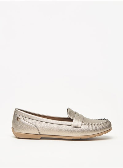 Buy Women's Textured Slip-On Loafers in Saudi Arabia