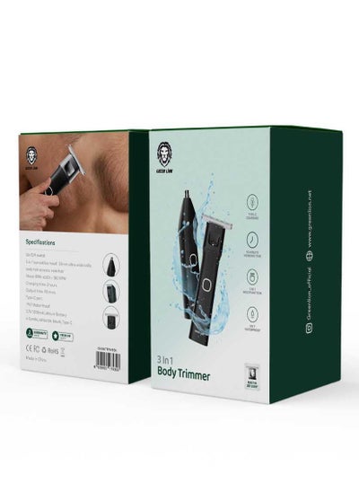 Buy 3 in 1 Body Trimmer 1200mAh - Black in UAE