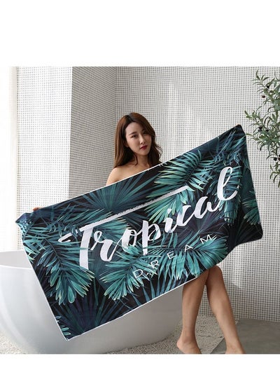 Buy M MIAOYAN Microfiber beach towel printing quick-drying vacation swimming towel double-sided velvet beach towel 70*140CM in Saudi Arabia