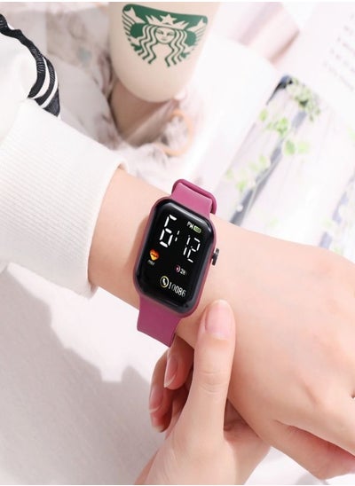 اشتري New Led Electronic Square Digital Touch Screen Couple Students Children Fashion Bracelet في السعودية