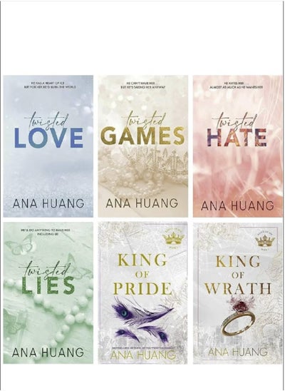 Buy Ana Huang 6 Books Collection Set (Twisted Love, Twisted Games, Twisted Hate, Twisted Lies, King of Pride & King of Wrath) in Egypt