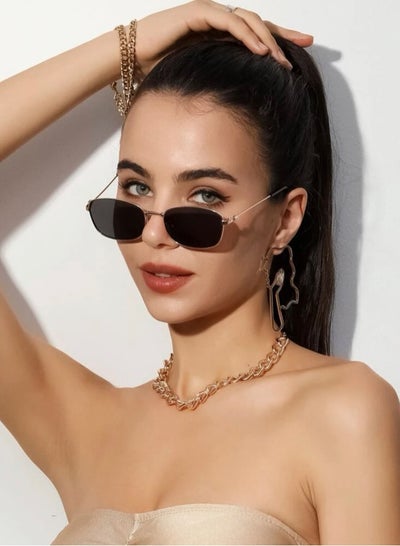 Buy Women’s Sunglasses With A Gold Elegant Frame in Saudi Arabia