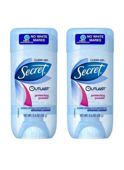 Buy 2 Pcs of Outlast Proticting Powder Antiperspirant & Deodorant Gel 2X76g in Saudi Arabia