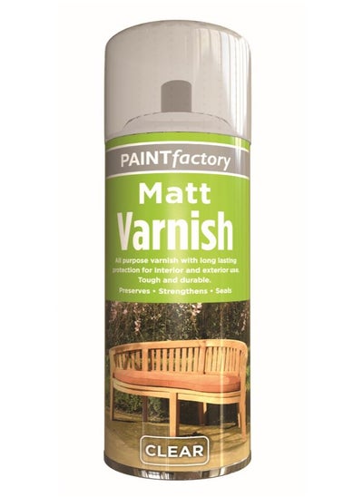 Buy Rapide Paint Factory Clear Matt Varnish Spray Aerosol 250ml in UAE