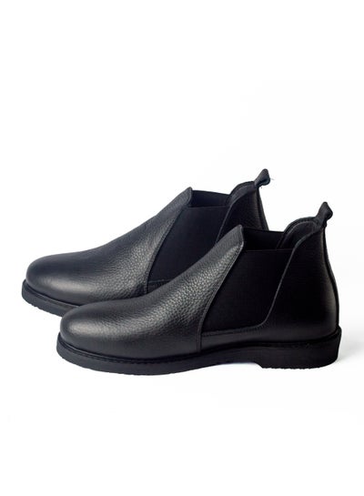 Buy Men`s Boots Leather - Black in Egypt