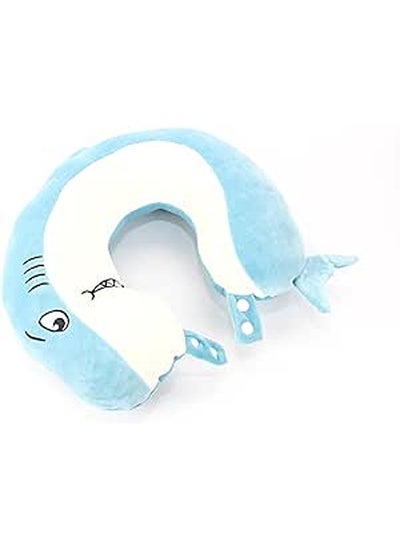 Buy Comfy Neck Support Soft Fiber Travel Neck Pillow U-Shape For Car, Travel, Office,Airplane and Gifts - Shark in Egypt