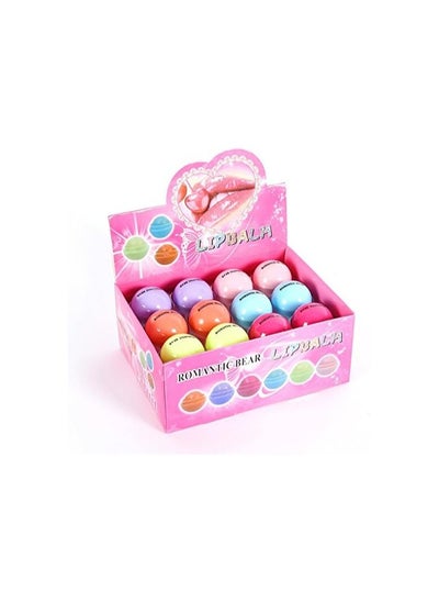 Buy 24pcs Romantic Bear Ball Lip Balm ,Lips Moist Balm Cute Fruity Flavor in UAE