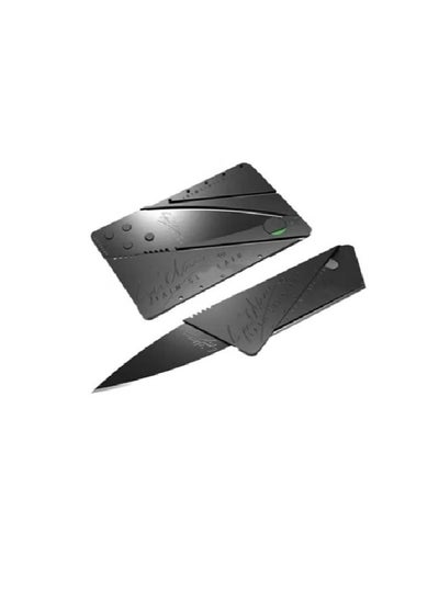 Buy Credit Card Folding Fruit Knife Black in Saudi Arabia