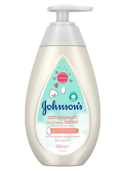 Buy Johnson's Cottontouch Newborn Baby Face and Body Lotion 500ml in Saudi Arabia