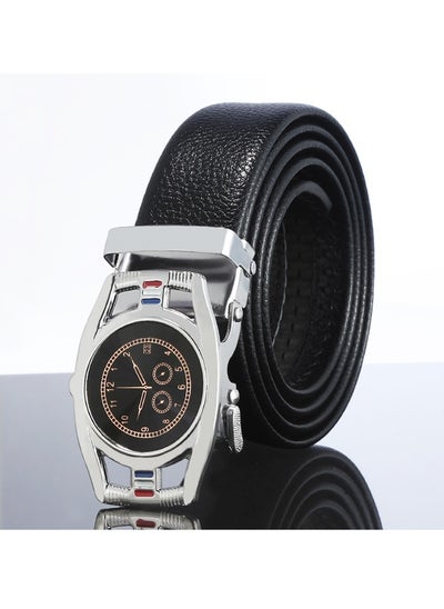 اشتري 125CM Creative Casual Versatile Wear Resistant Leather Automatic Buckle Belt في الامارات