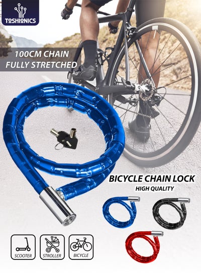 Pvc Chain Lock Part Heavy-Duty 22mm Armoured Bike Chain Lock 1000mm T113259 | High-Security ...