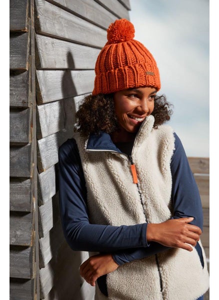 Buy Women Knitted Hat, Orange in Saudi Arabia